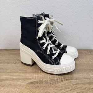 Converse Chuck Taylor 70 De Luxe Heel High Top Shoes SIZE 6.5 Black A05347C